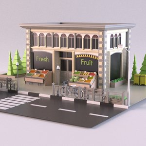 3D shop fruit model