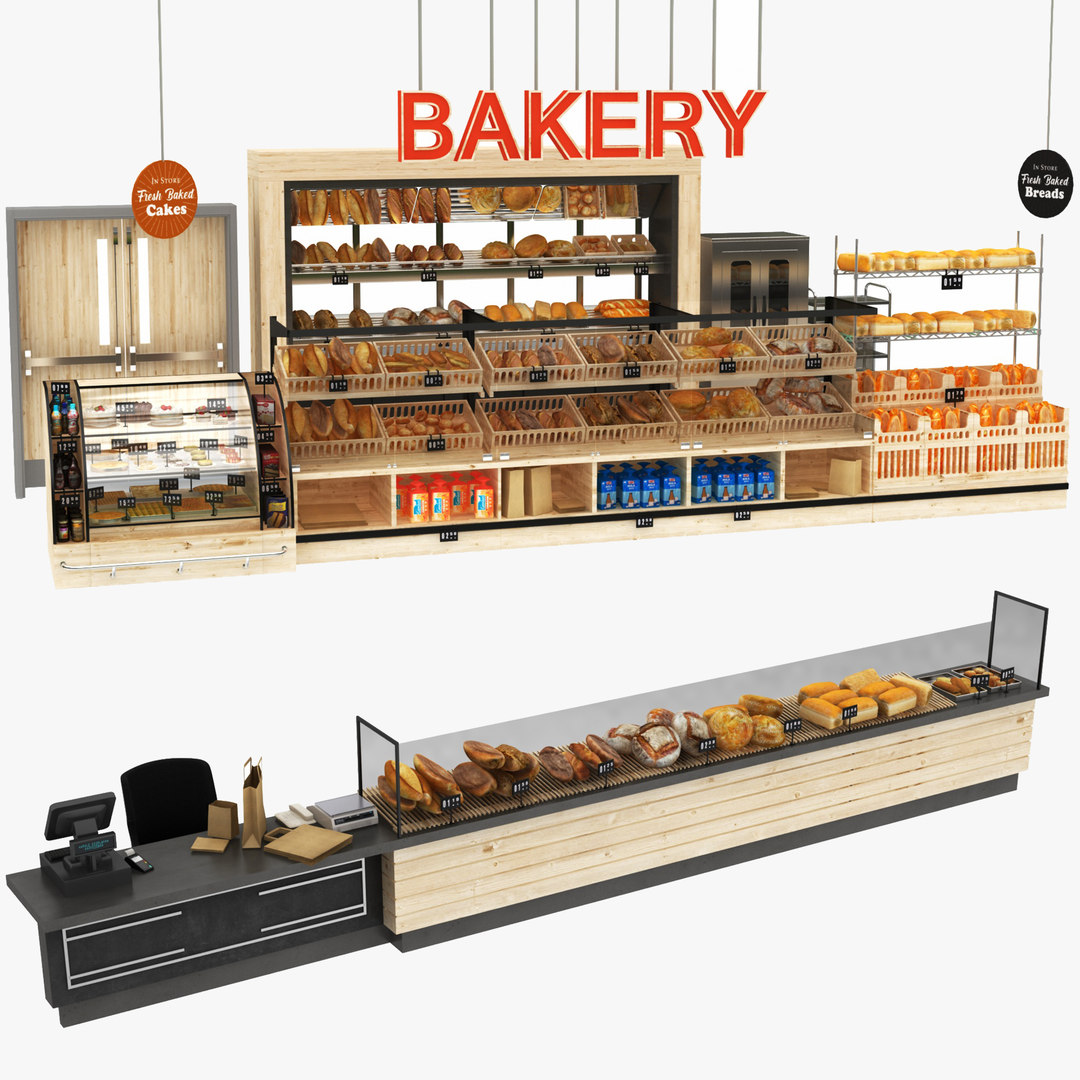 Bakery Stand Collection3D模型 TurboSquid 1576682