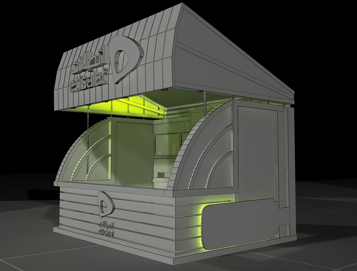 stand exhibition booth 3d dwg