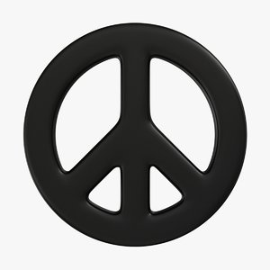 peace symbol 02 3D model