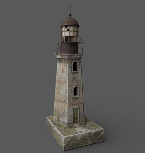 abandoned lighthouse 3D model