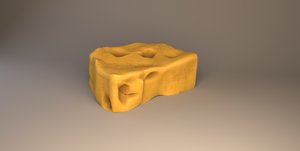 3D model stylised sponge