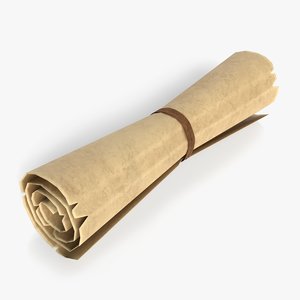 scroll rolled 3D