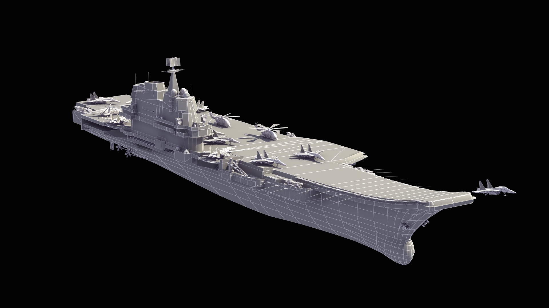 shandong cv-17 air wing3d模型