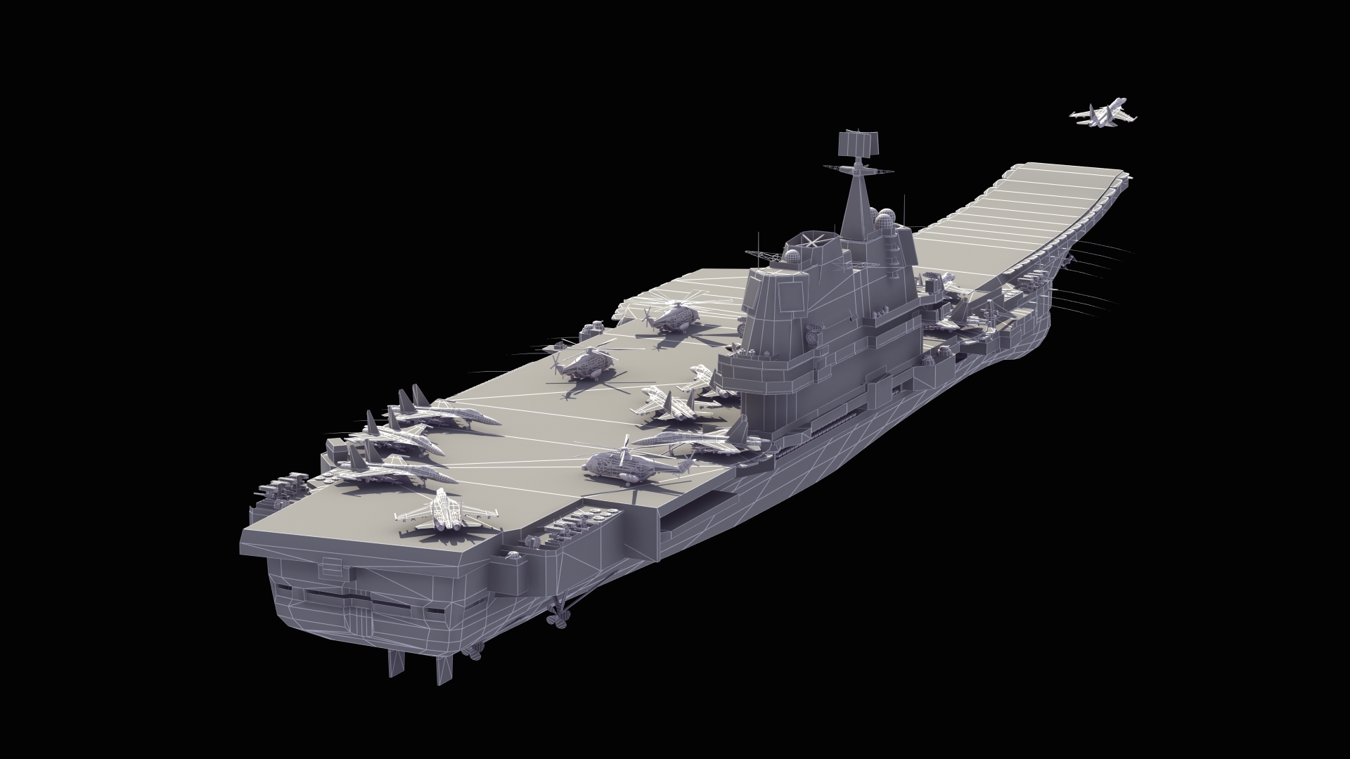 shandong cv-17 air wing3d模型