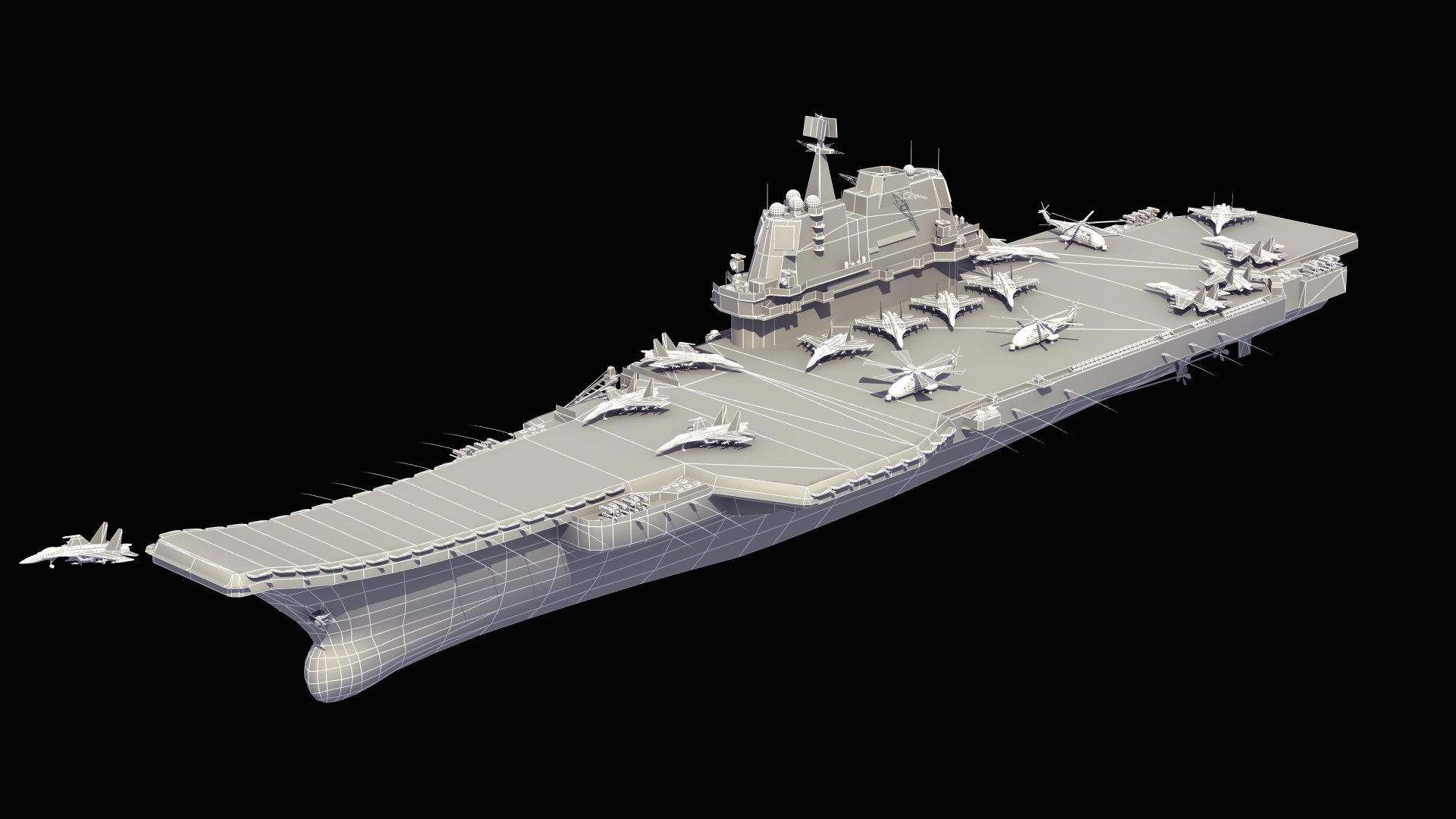 shandong cv-17 air wing3d模型