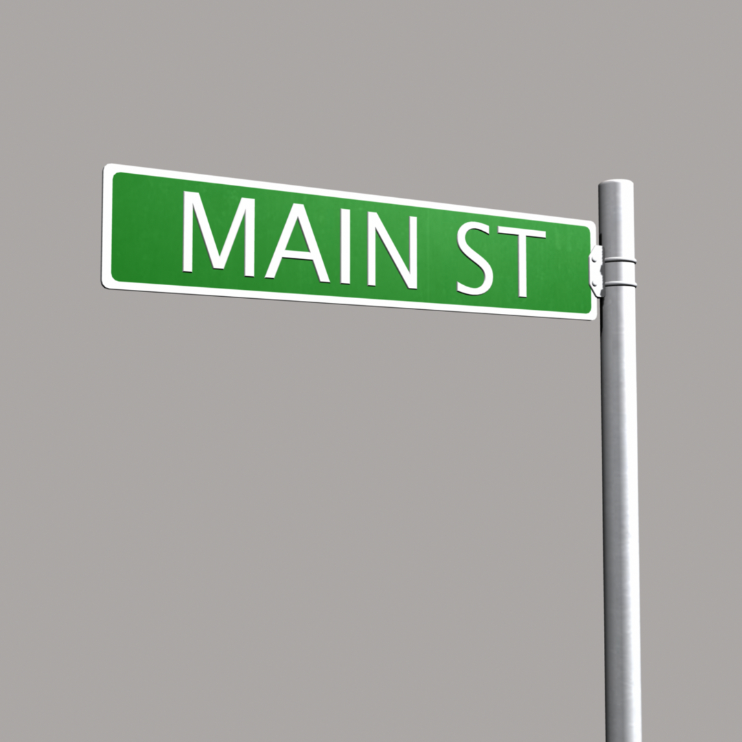 3d model street sign