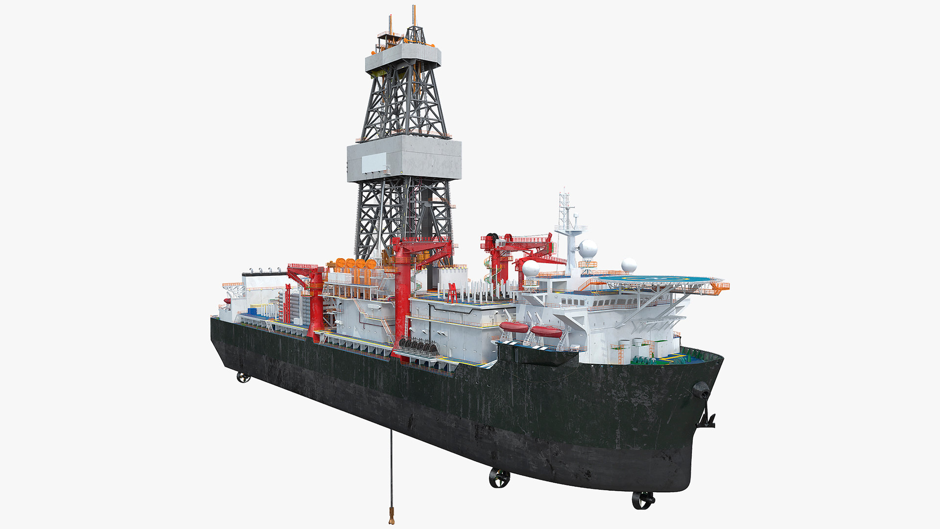 Drillship drilling ships 3D model TurboSquid 1577135