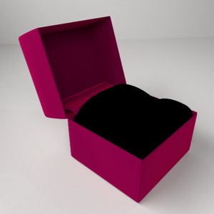 3D small satin ring box