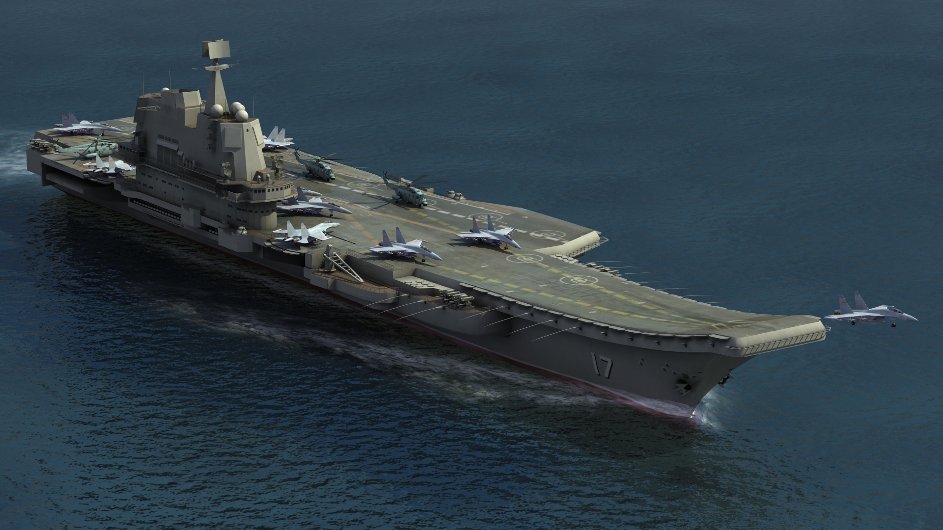 shandong cv-17 air wing3d模型