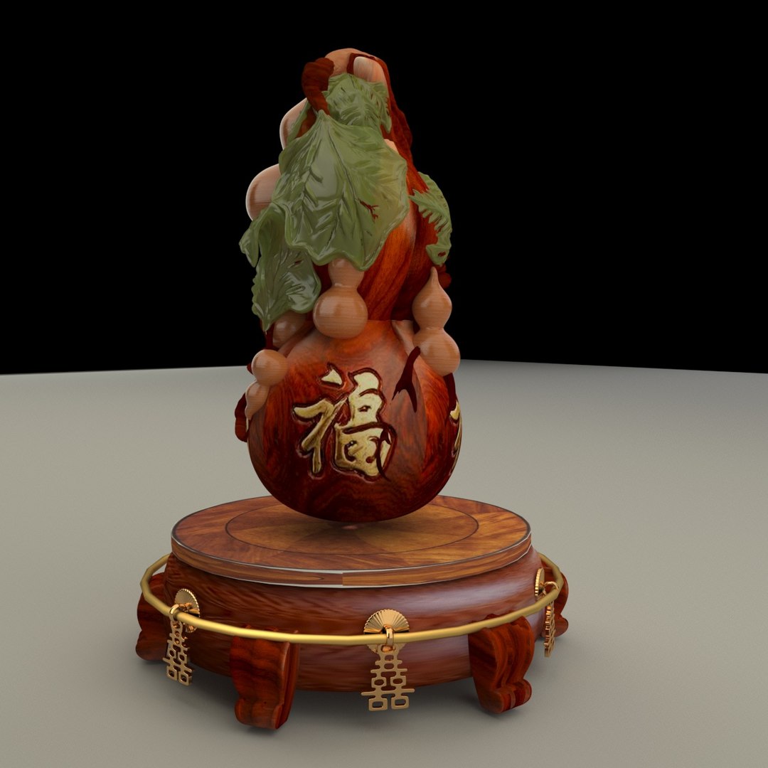 Chinese gourd display stand model - TurboSquid 1577211