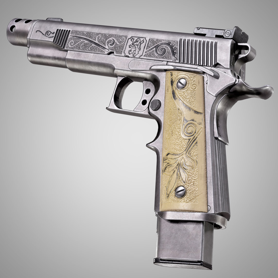 arms matchmaster custom 1911 pistol aaa pbr game ready3d模型