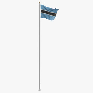 3D flag pole botswana