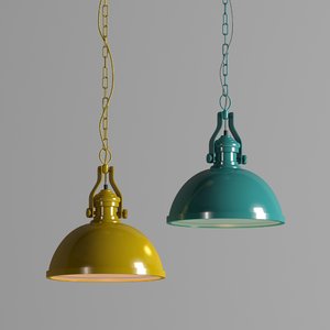 3D hanging lamp 4 loft model