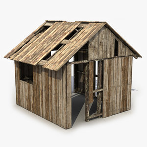 wooden shed 3D model