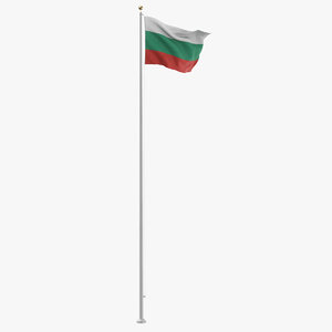 flag pole bulgaria 3D model