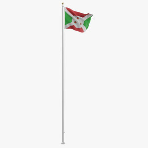 3D flag pole burundi