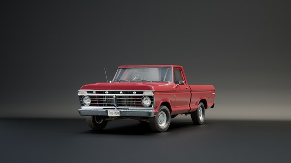 Ford F100 Custom 1974 3d Modell Turbosquid 1577486