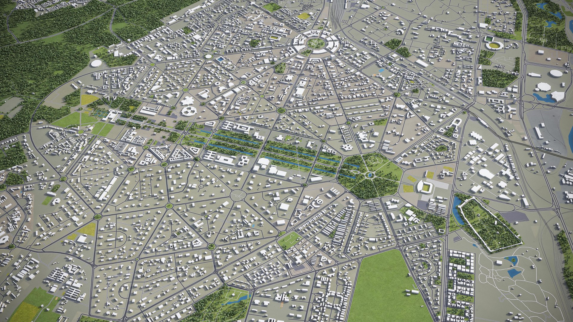 New delhi surrounding 3D model TurboSquid 1577492