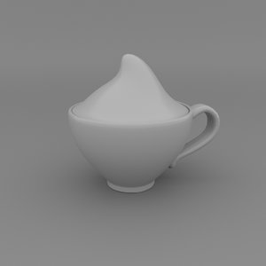 teacup stylized sugar 3D model