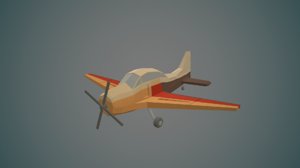 airplane03 low-poly 3D