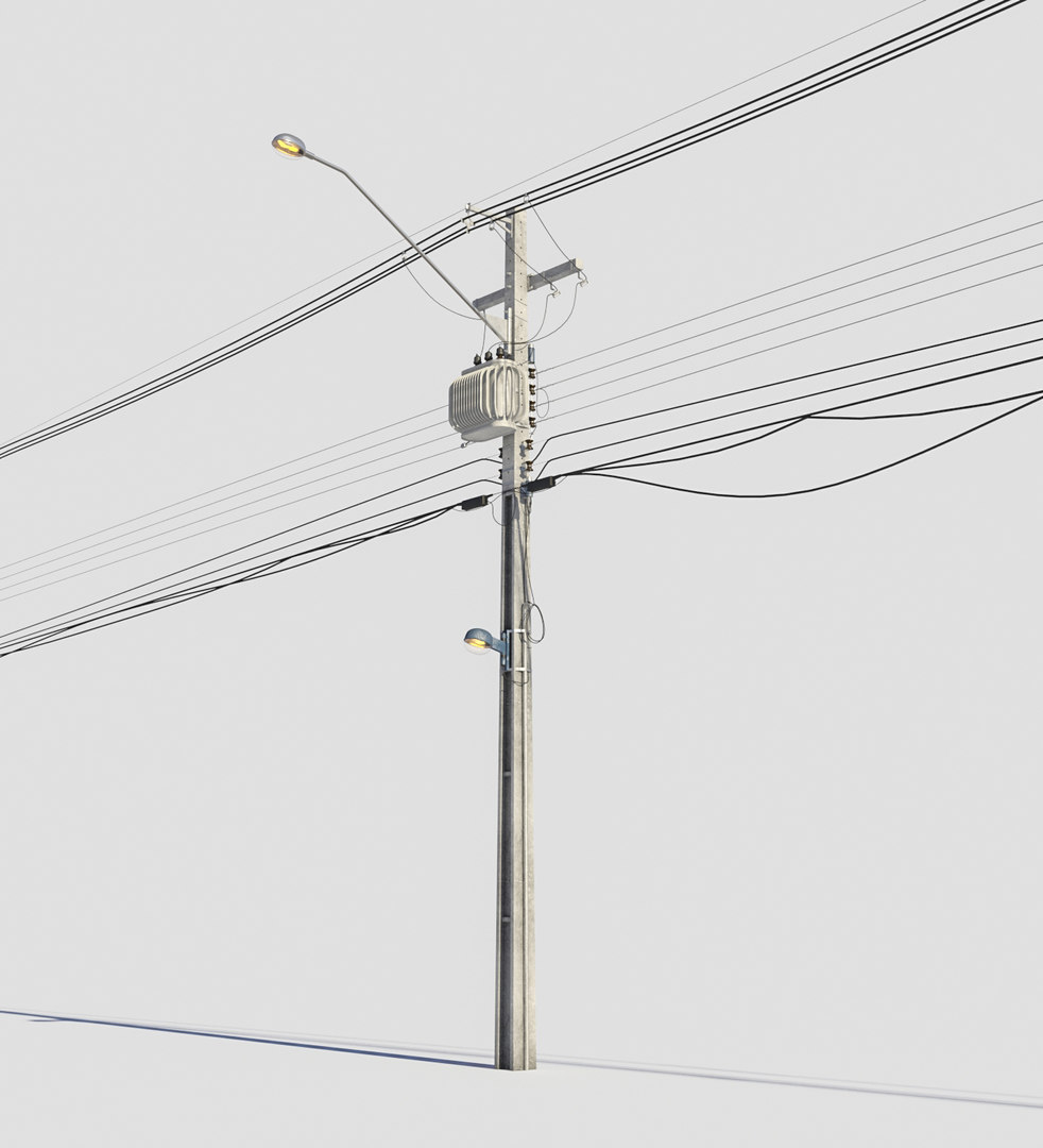 Streetlight electrical pole 3D model - TurboSquid 1578194