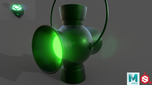 Download 3d Model Green Lantern Power Battery Ring