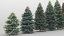 10 christmas trees 3d model