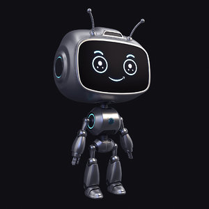 3D sci-fi cartoon ant droid model