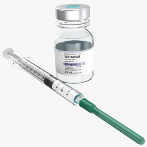 3D real syringe vial