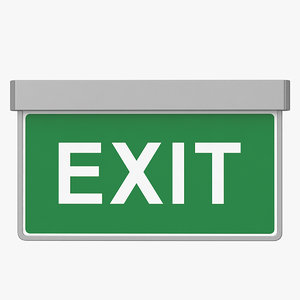 3D exit sign model