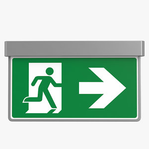 exit sign 3D