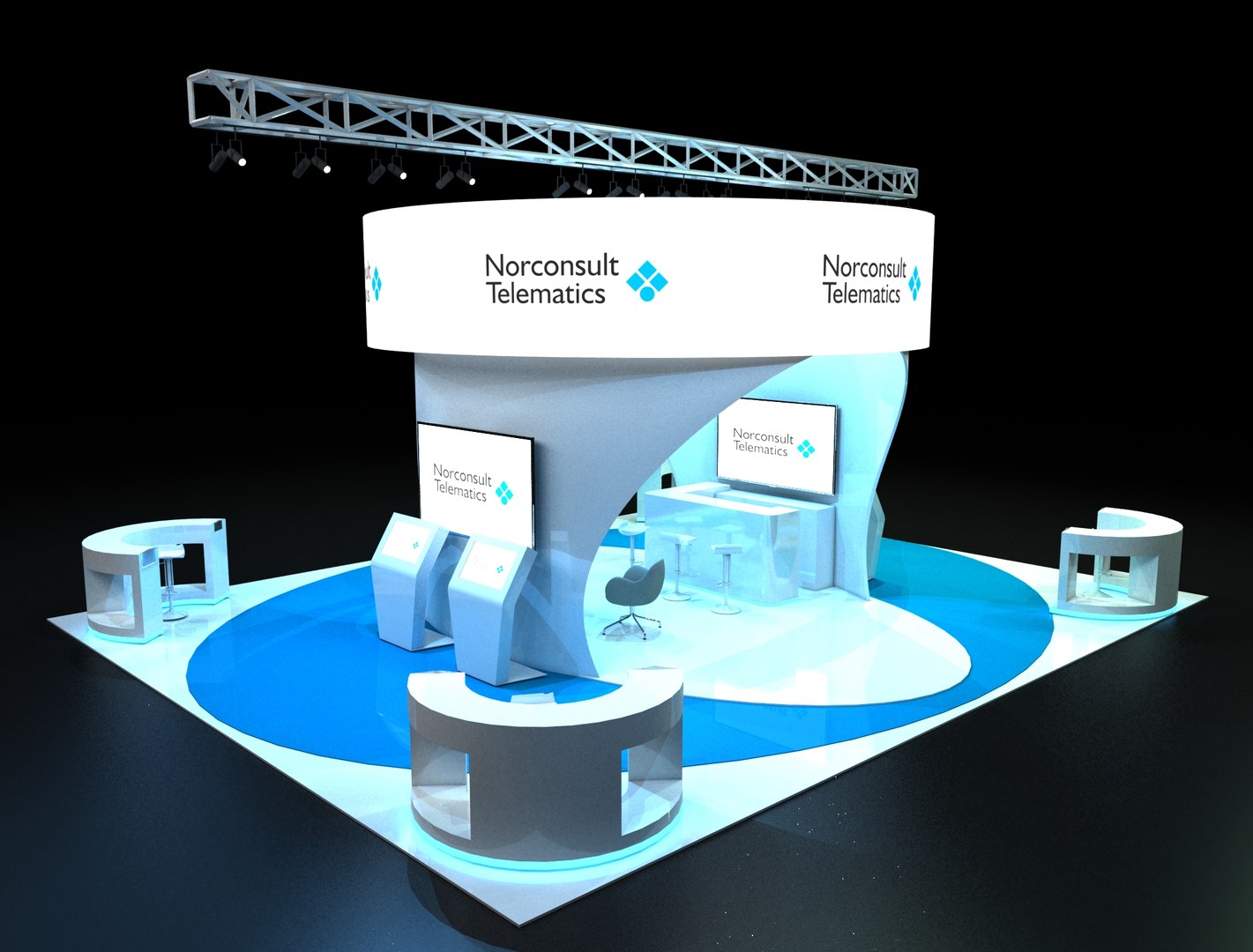 Exhibition stand 3D model - TurboSquid 1579009