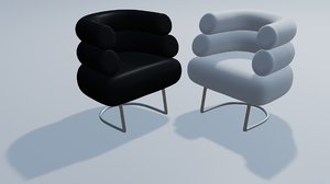 3D puffy chair model