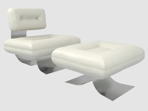3D aran lounge chair ottoman