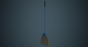 3D broom 1a model