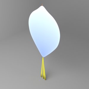 3D model heart-shape kite