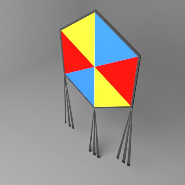 Hexagonal kite 3D TurboSquid 1579421
