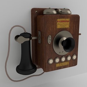 vintage telephone 3D model
