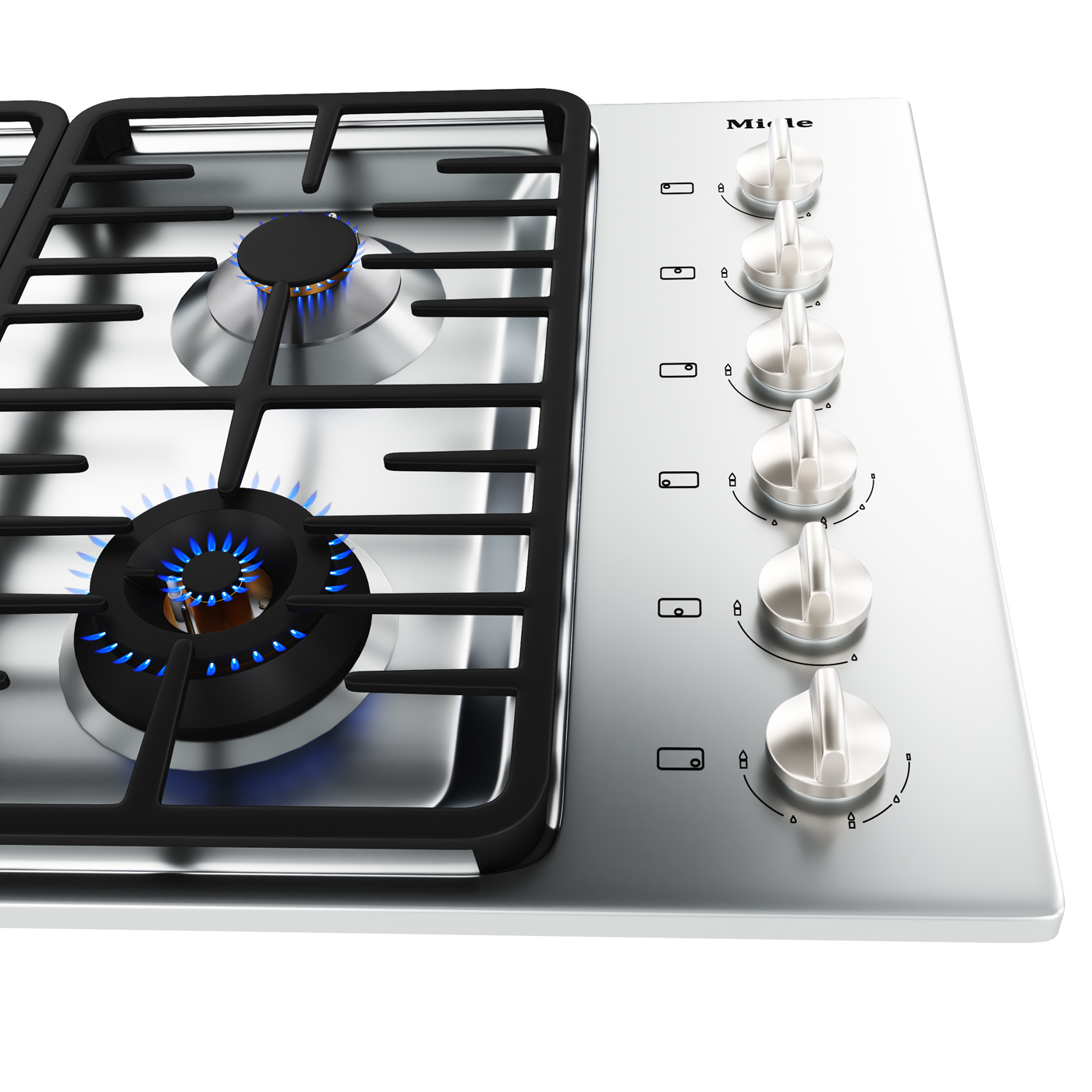 cooktop miele 6 burner km 3485 lp3d模型