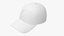 3D baseball cap white