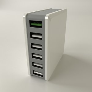 3D model usb desktop charger