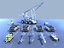 3d deck equipment aircraft carrier model