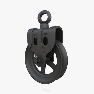 old barn pulley 3D model