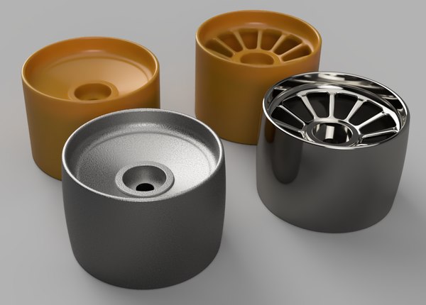 3D model set wheels drift hexagon