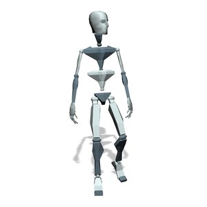 Male stand and walking look side
