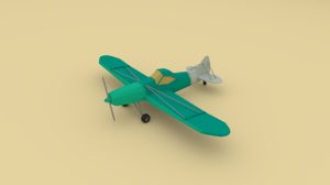 airplane05 low-poly 3D