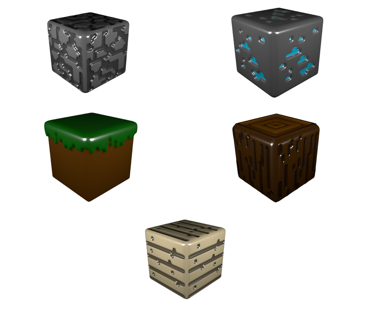 Blocks minecraft 3D model - TurboSquid 1580048