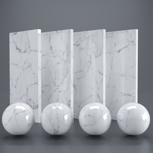 White carrara marble PBR Vray Corona