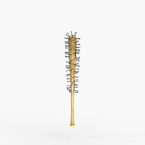 wooden spiked mace 3D model